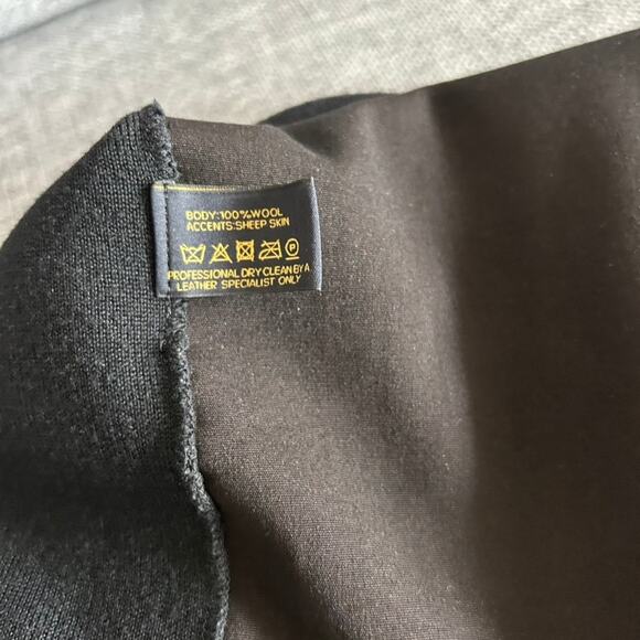 GUC PAUW AMSTERDAM Black Wool Sheep Skin Dress Size 3 LBD Quiet Luxury - Picture 8 of 14